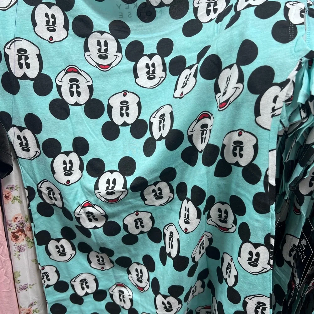 Disney Aqua and Black Mickey Mouse Print Top - Picture 5 of 5
